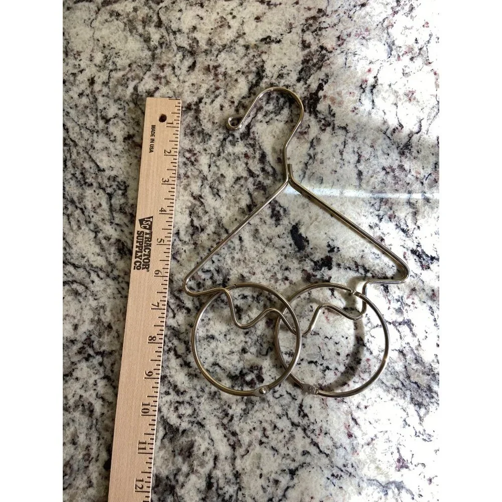 Metal Scarf Tie Hanger Organizer With Dual Circular Design